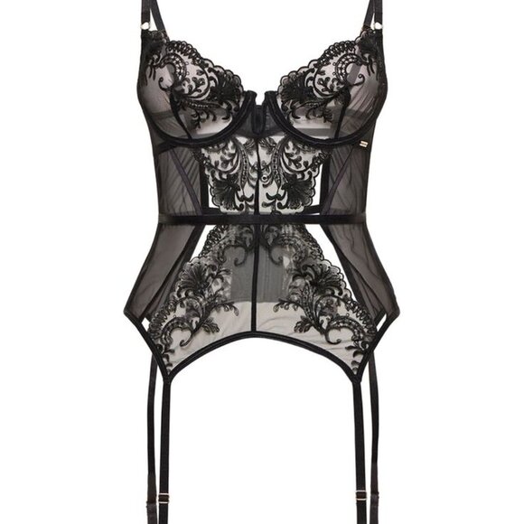 Bluebella Marseille Wired Lace Basque Corset Lingerie Top Bra Sexy Feminine - Picture 2 of 10